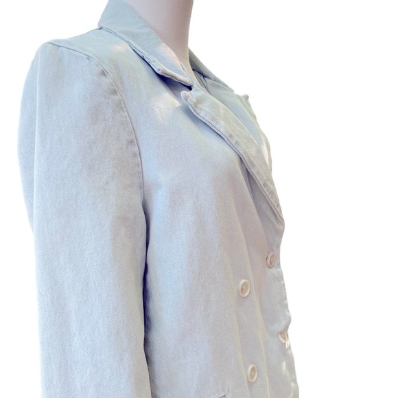 Levi’s NWT Light Blue Denim Winter Sport Coat Double Breasted Blazer Size Small - Picture 8 of 14